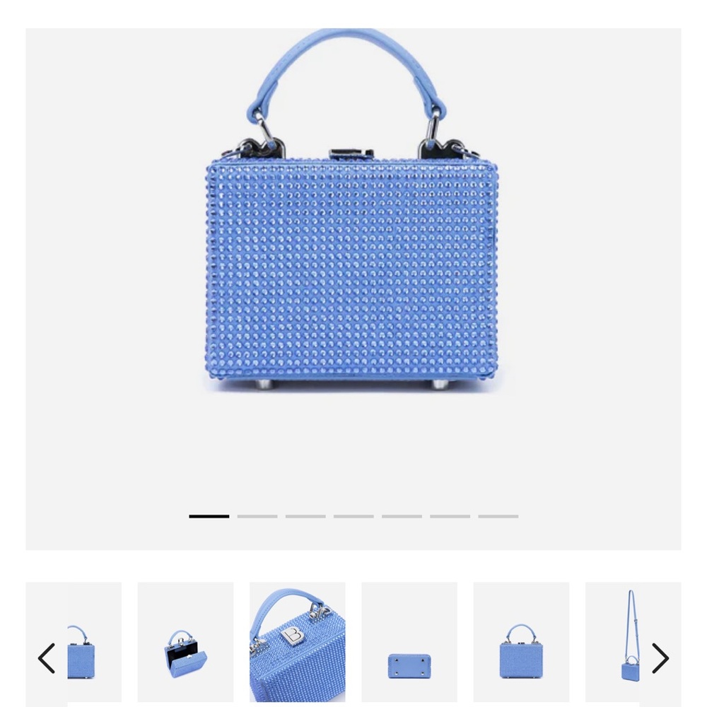 Brandon Blackwood Blue Beaded Bag